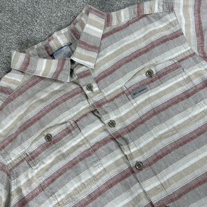Columbia Short Sleeve Button Down Casual Shirt Men’s Hemp Cotton XL Multicolor